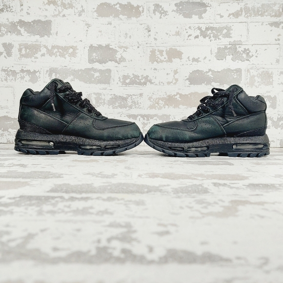 Nike Air Max Goadome 2013 Black Leather Lace Up Waterproof Boots B1 - Picture 7 of 11